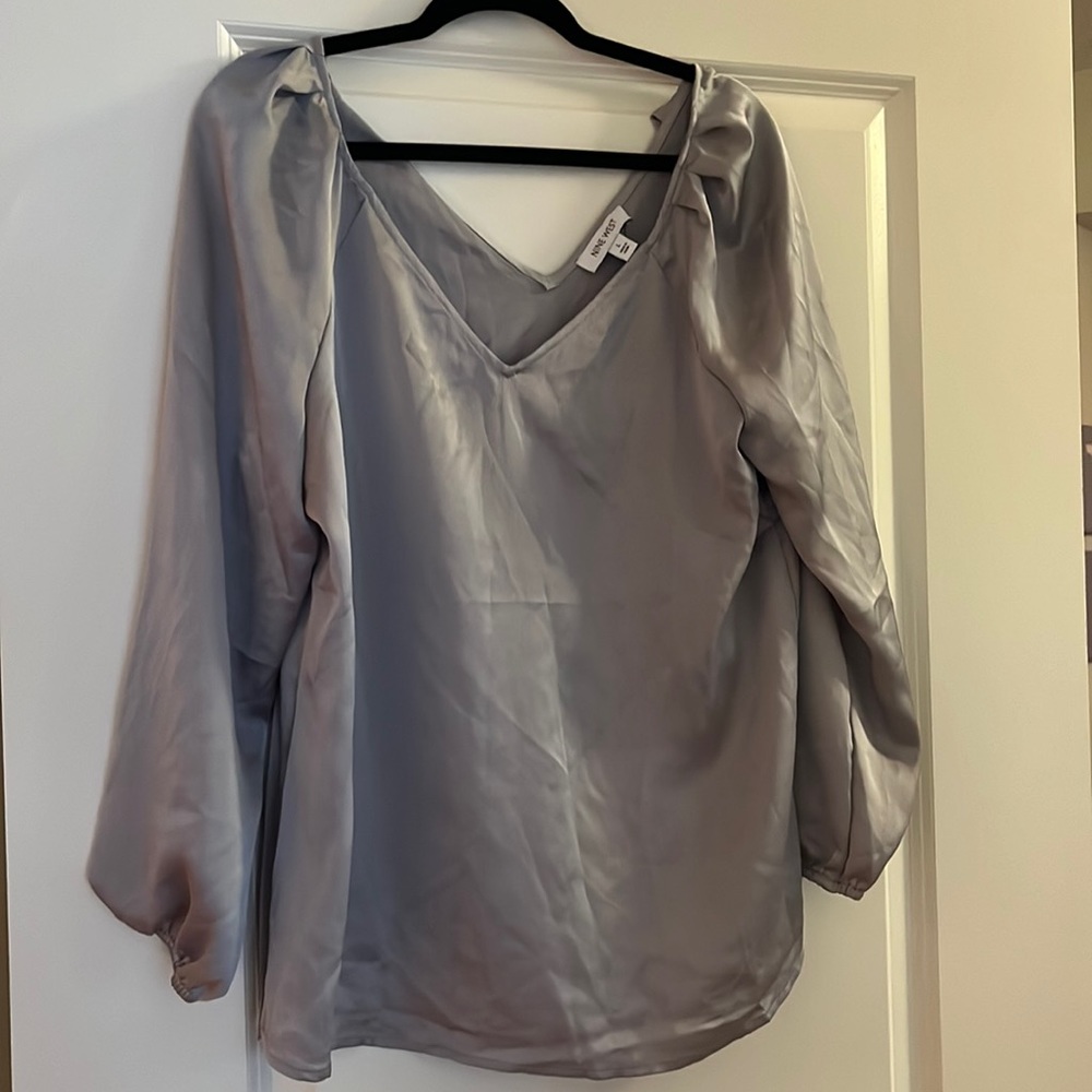 Nine West silver blouse
